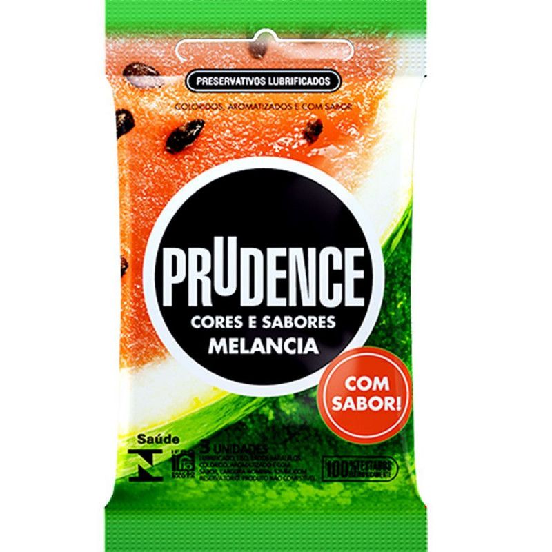 Preservativo Lubrificado C/3Uni Melancia - Prudence