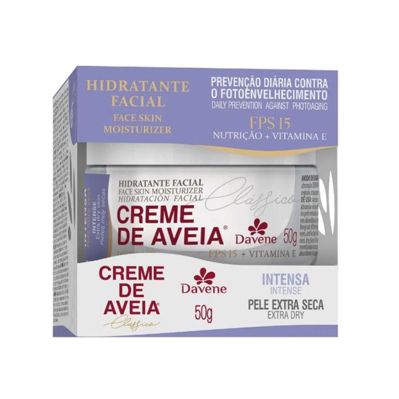 Creme Facial Aveia 50G - Intensa - Davene 