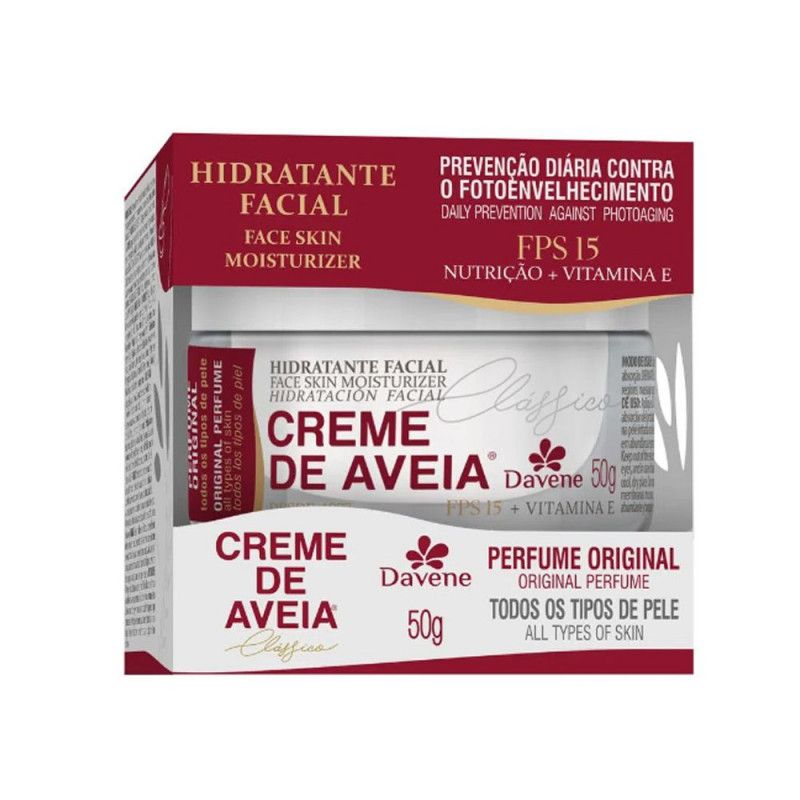 Creme Facial Aveia 50G - Classico - Davene 