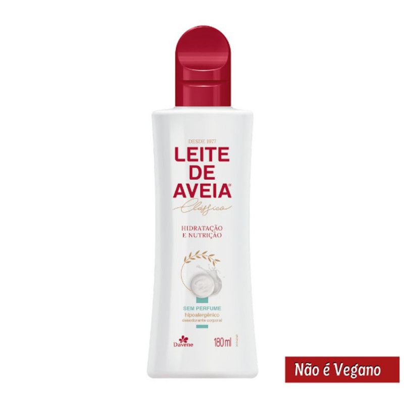 Locao Corporal Leite Aveia 180Ml - Sem Perfume - Davene 