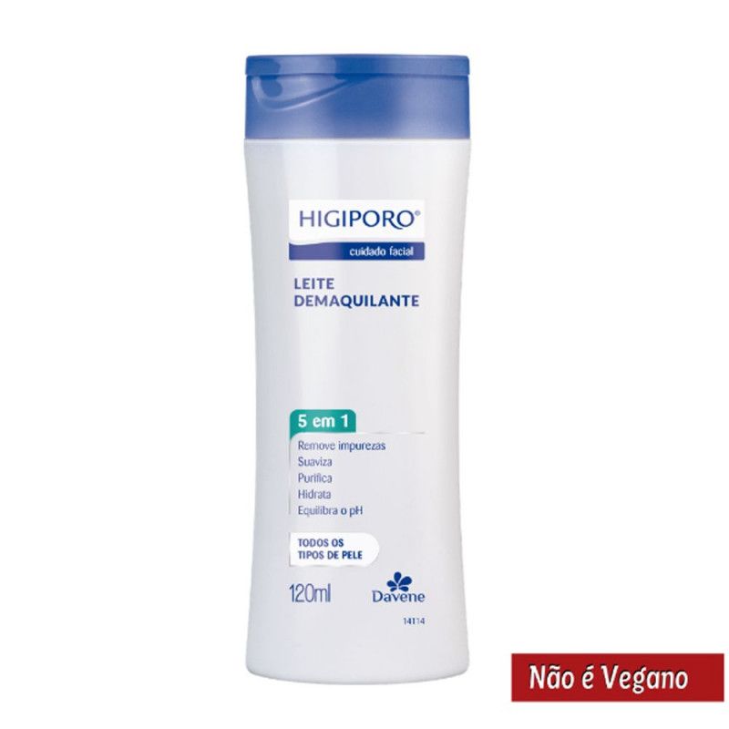 Higiporo Leite Demaquilante - 120Ml - Davene 