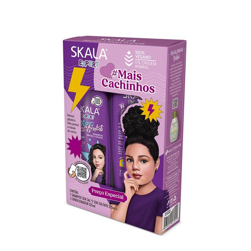 Kit Shampooo 325Ml + Condicionador 325Ml - Mais Cachinhos - Skala