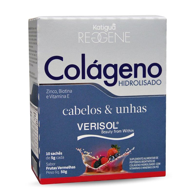 Colageno Hidrolisado C/10 Saches - Frutas Vermelh - Katigua