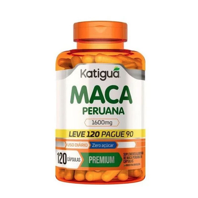 Maca Peruana Premium 1600Mg - Lv120 Pg90Caps - Katigua 