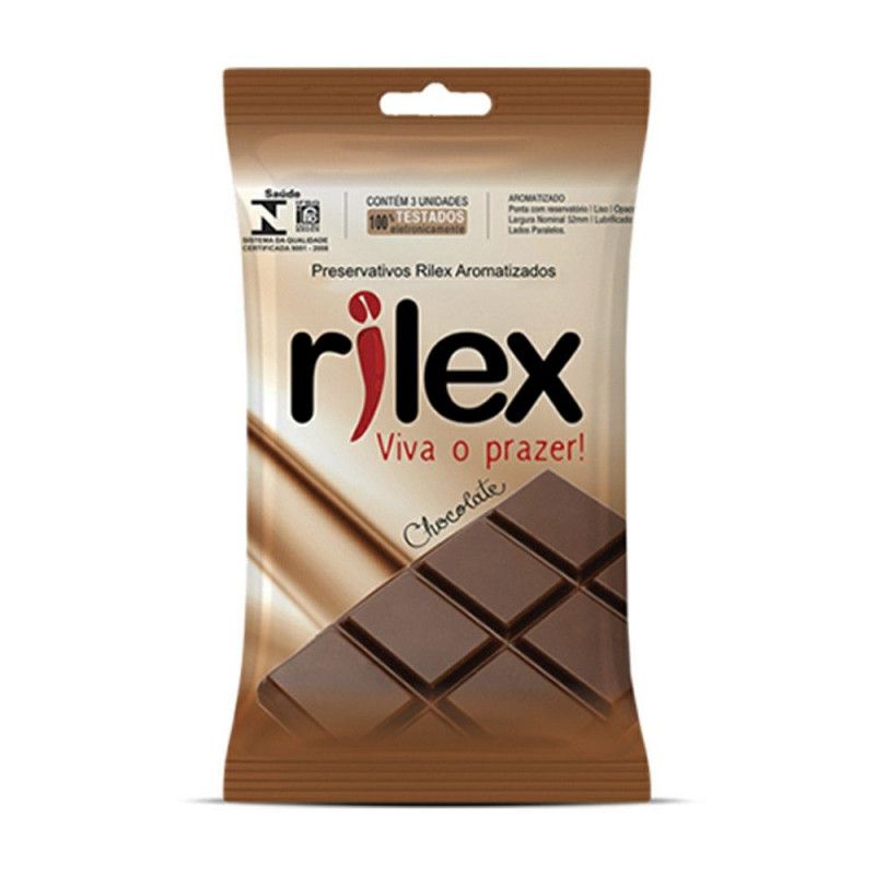 Preservativo Lubrificado C/3Un - Chocolate - Rilex