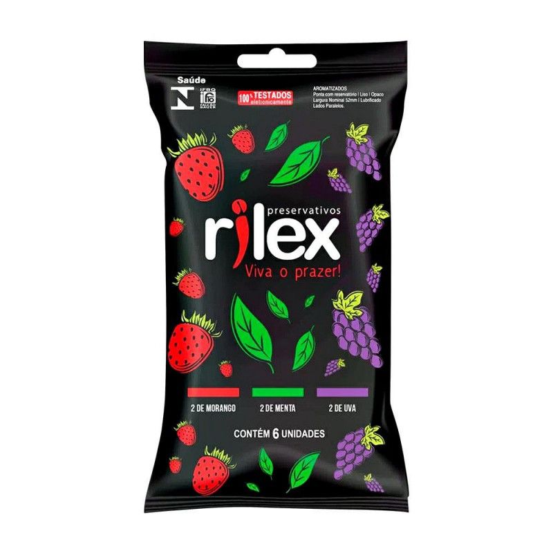 Perservativo Lubrificado C/6Un - Mix De Frutas - Rilex