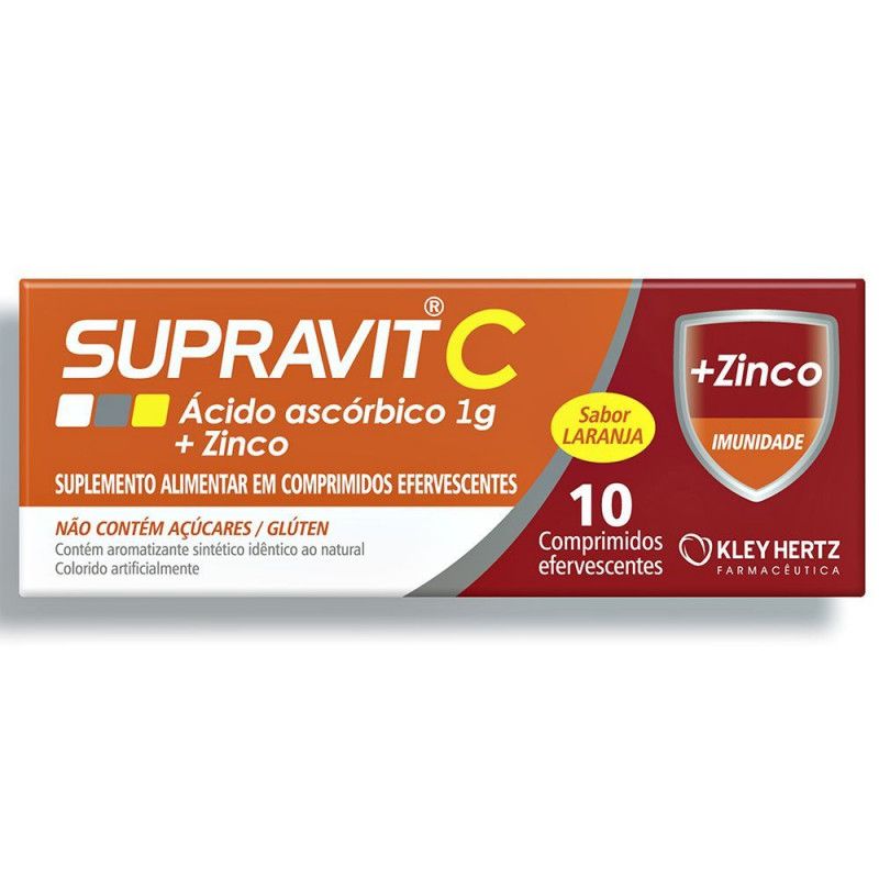 Supravit C + Zinco C/10Un - 1G - Kley Hertz 