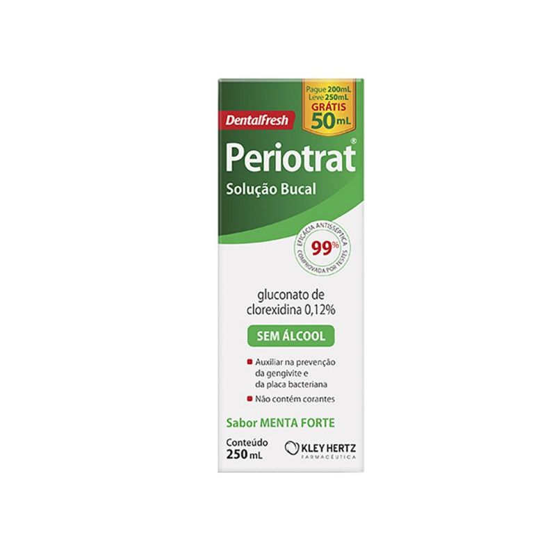 Periotrat S/Alcool 250Ml - Menta Forte - Kley Hertz