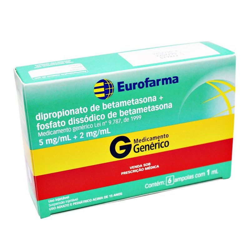 Diprop.Beta+Fosf.Betametasona c/6 amp - Eurofarma