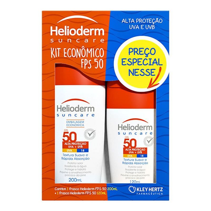 Kit Protetor Fps50 200Ml+Fps50 120Ml - Helioderm - Kley Hertz