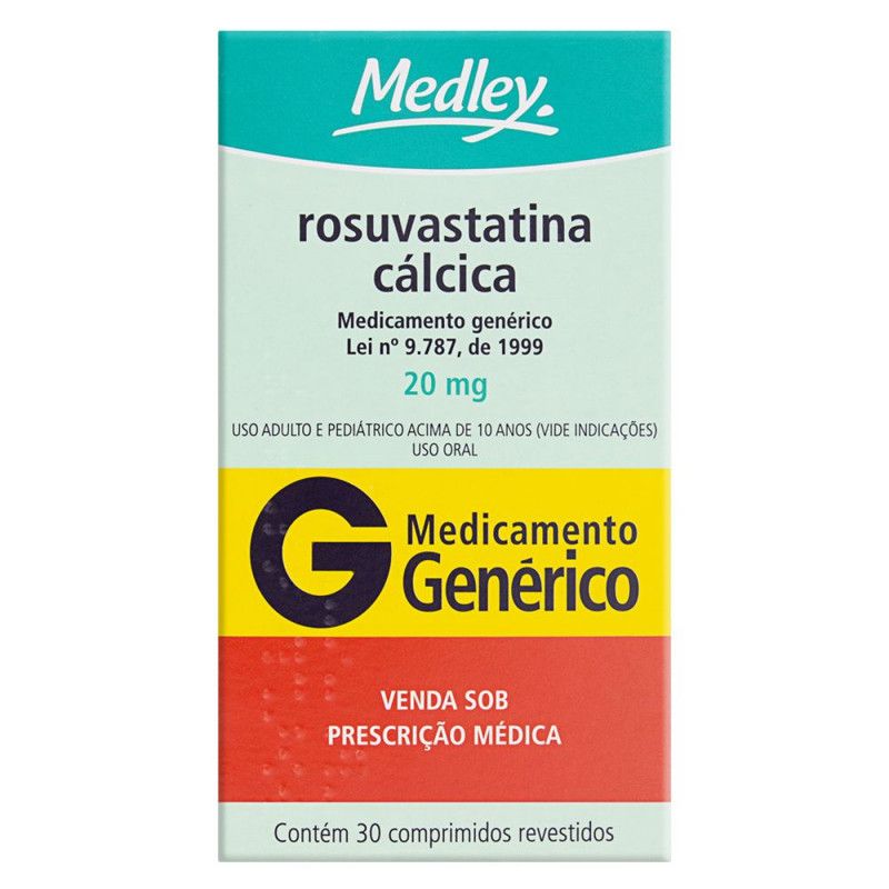 Rosuvastatina Calcica C/30Cpr - 20Mg - Medley 