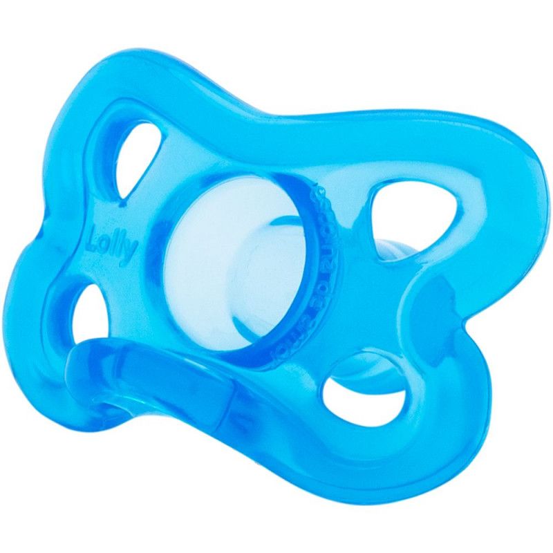 Chupeta 100% Silicone T2 C/2Un - Azul 6015-02 - Lolly 