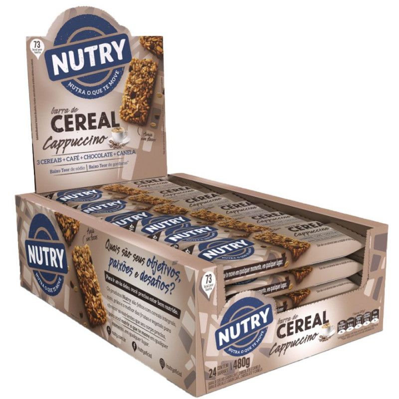 Barra Cereal Nutry C/24Un - Capuccino - Nutrimental  