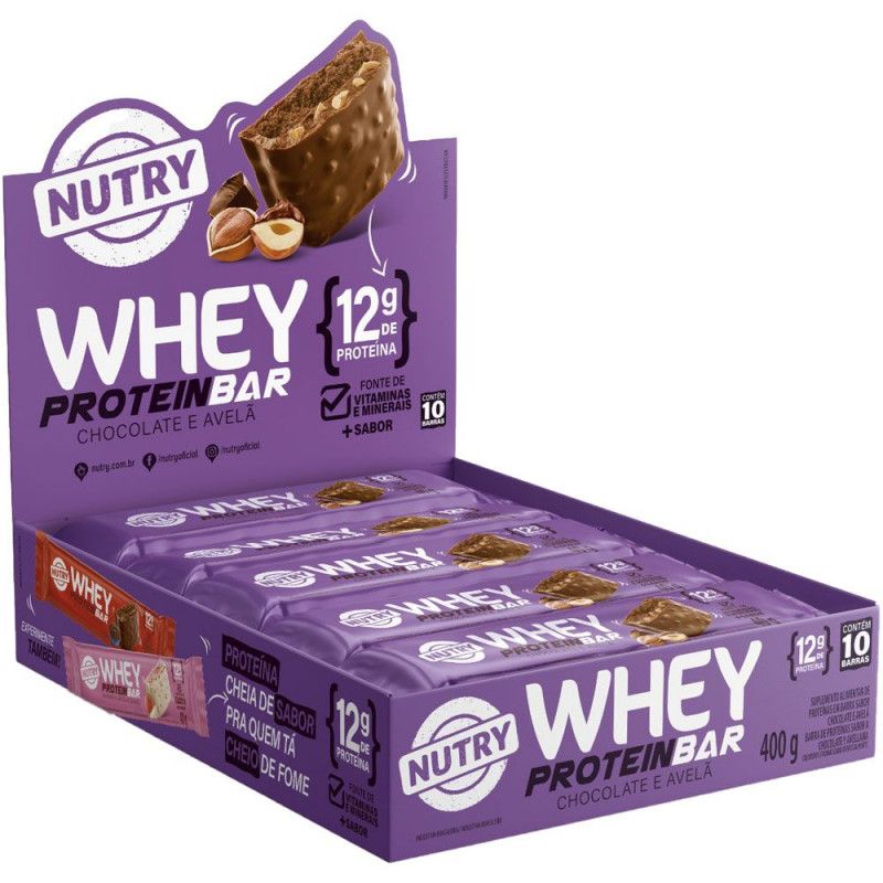 Protein Bar Whey Nutry C/10Un - Chocolate - Nutrimental  