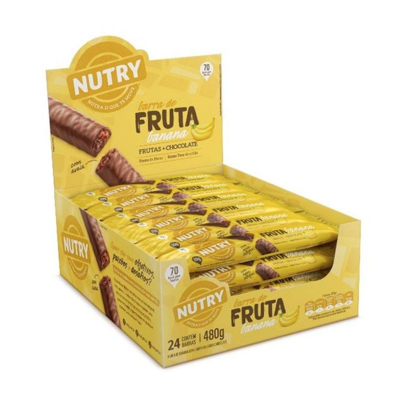 Barra Fruta Nutry C/24Un - Banana Chocola - Nutrimental  