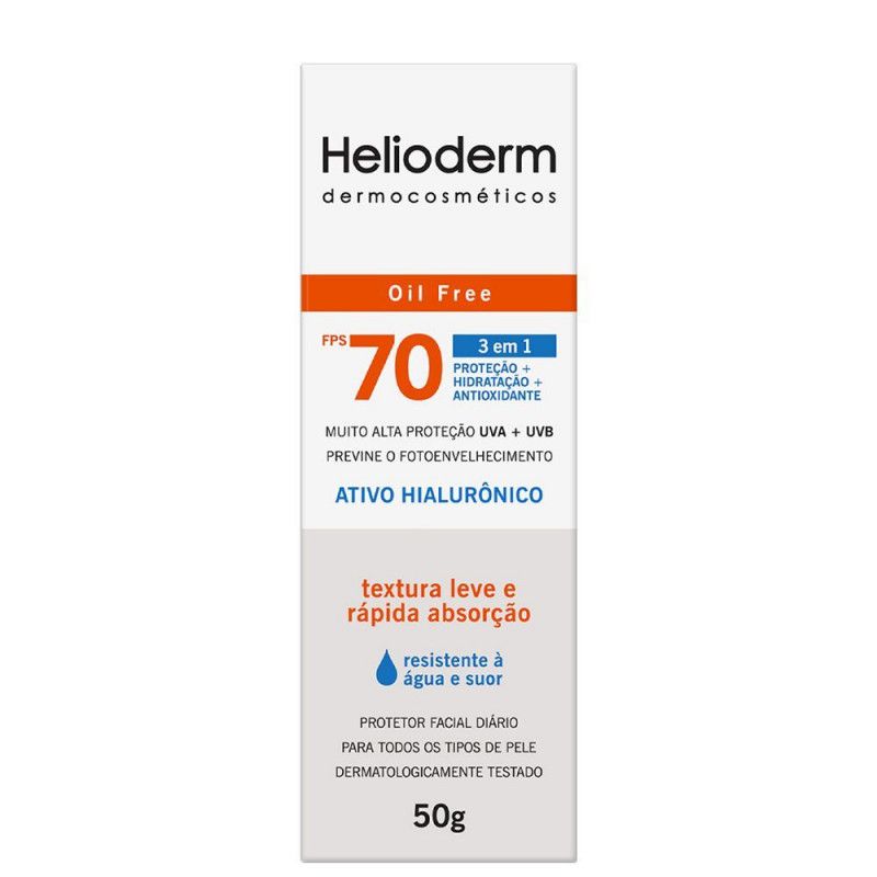 Protetor Solar Helioderm Fps 70 - Facial 50G - Kley Hertz  