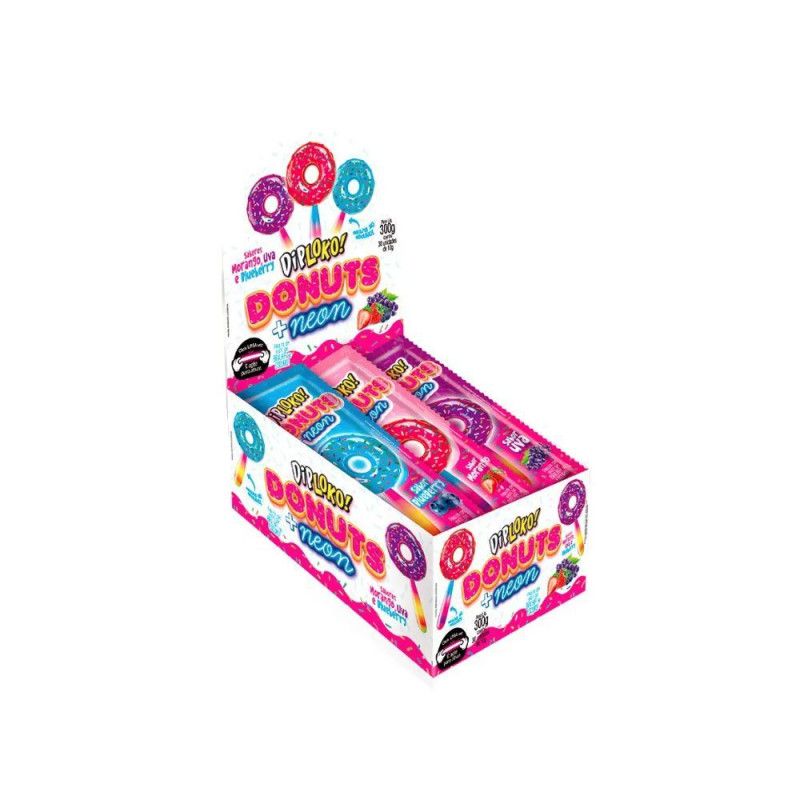 Dip Loko Neon C/30Un - Donuts - Danilla  