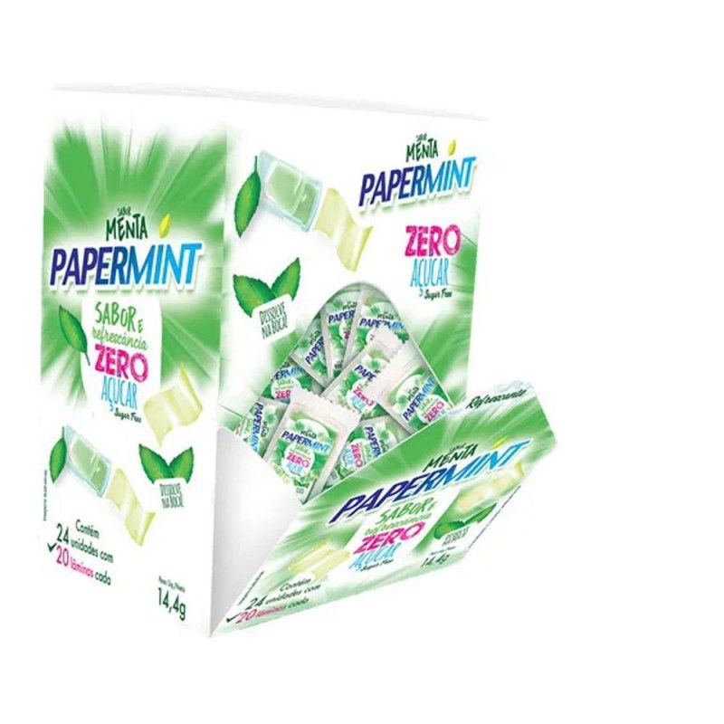 Papermint Zero Acucar C/24Un - Menta - Danilla 