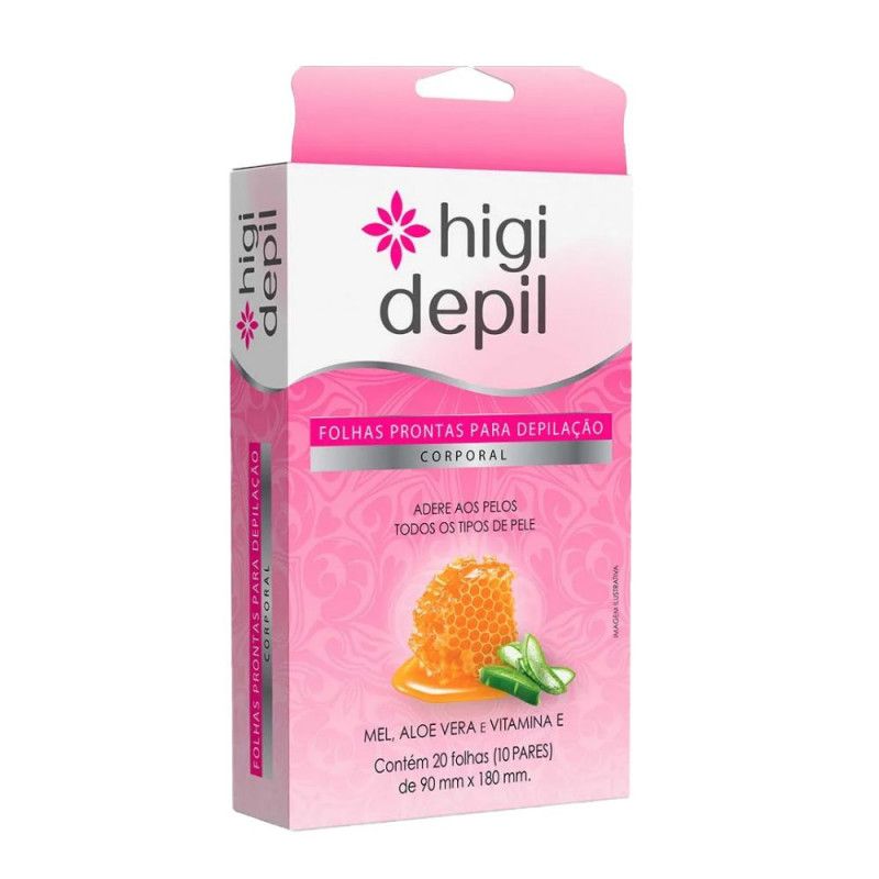 Folhas P/Depilacao Higi Depil C/20Un - Corpo 90 X 180 - Higi Mulher  