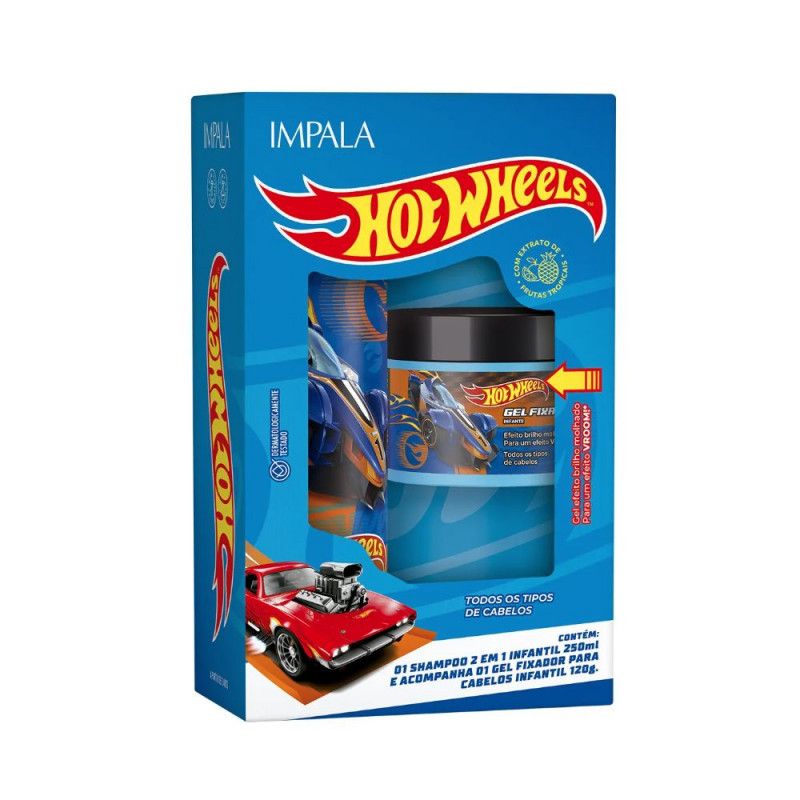 Kit Hot Wheels Shampoo 250Ml+Gel 120G - Clube Dos Vel - Impala  