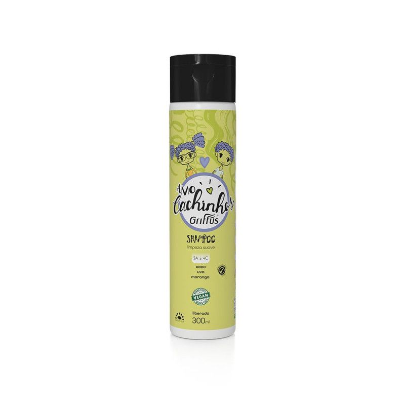 Shampoo Amo Cachinhos 300Ml - Coco Uva - Griffus  