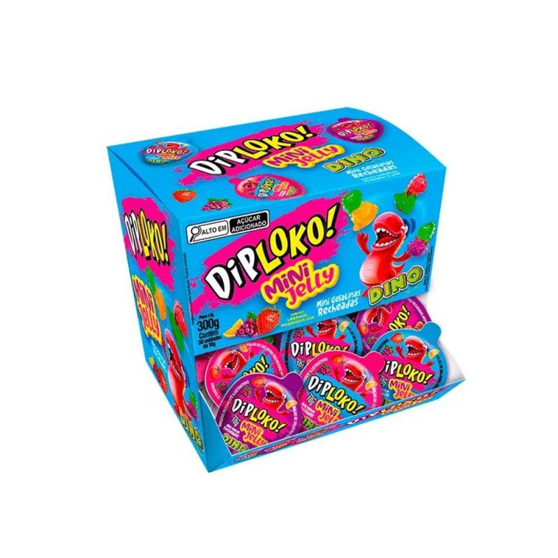 Dip Loko Mini Jelly C/30Un - Dino - Danilla 