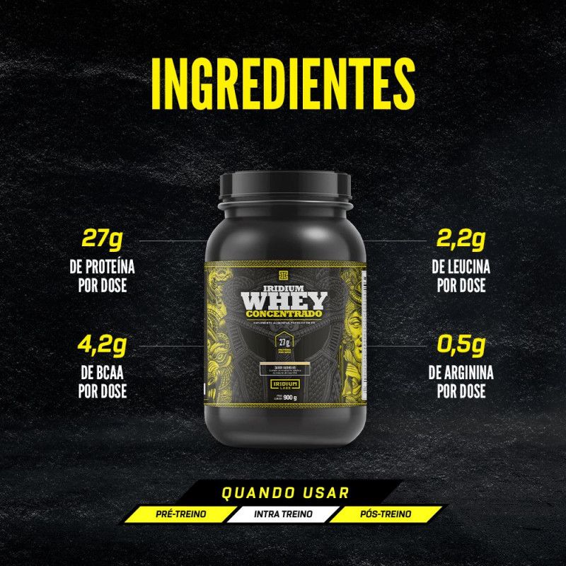 Whey Protein Concentrado 900g - Chocolate - Iridium