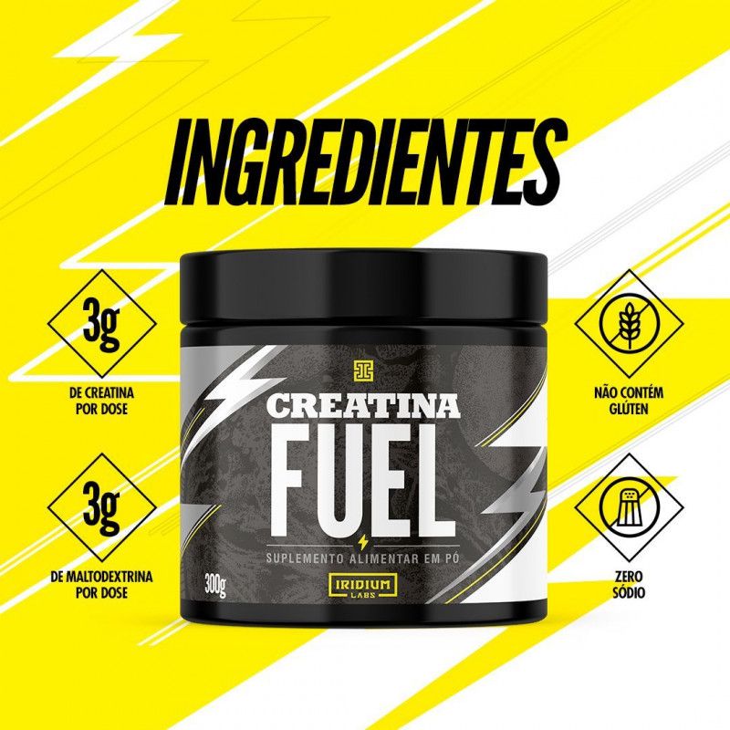 Creatina Fuel 3000mg em pó - 300g - Iridium